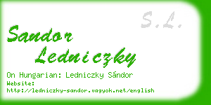 sandor ledniczky business card